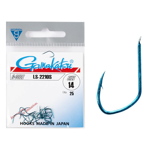Крючки Gamakatsu LS-2210S HOOKS BLUE разм. 14 25шт.