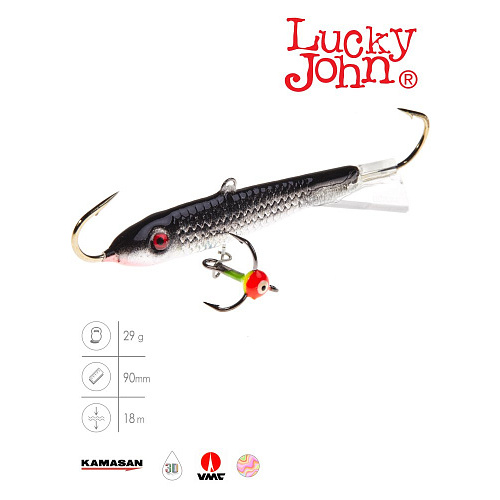 Балансир Lucky John CLASSIC 9 с тр. 85мм/13H блистер