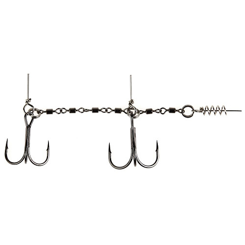 Оснастка стал. Lucky John STINGER POWER CHAIN 3,5 и 5,5см, оснащ. тройниками разм.02/0 и 01/0 1шт.