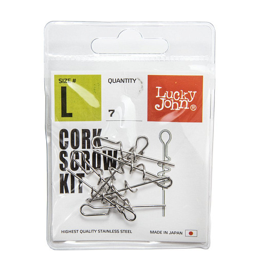 Спирали LJ Pro Series CORKSCROW KIT L для крепл. силикон. приманок 7шт.