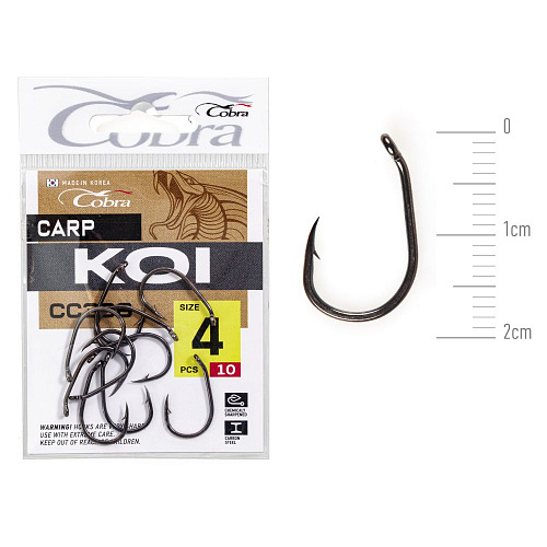 Крючки Cobra CARP KOI сер. CC306 разм. 004 10шт.