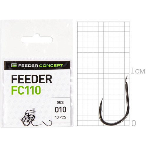 Крючки FC FEEDER сер. FC110 разм.010 10шт.