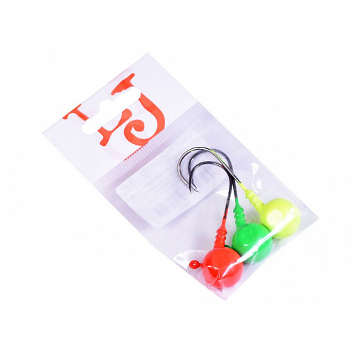 Джиг-головки Lucky John BALL MIX1 28.0г RGY кр.BN 004/0 3шт