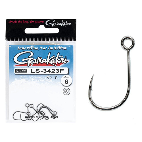 Крючки Gamakatsu LS-3423F NEW LABEL HOOKS BLACK разм. 06 7шт.