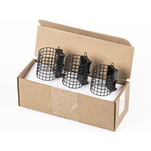 Набор металлических фидерных кормушек FC M1 БОЛЬШАЯ КОРМОЁМКОСТЬ РЕКА 80г 100г 120г 3шт. коробочная версия