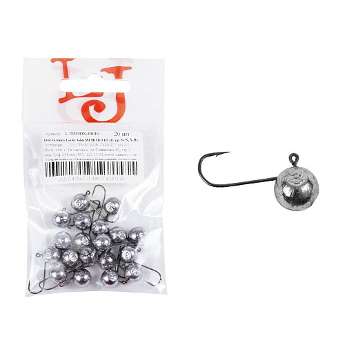 Джиг-головка Lucky John MJ MICRO HEAD кр.008 3.0г 