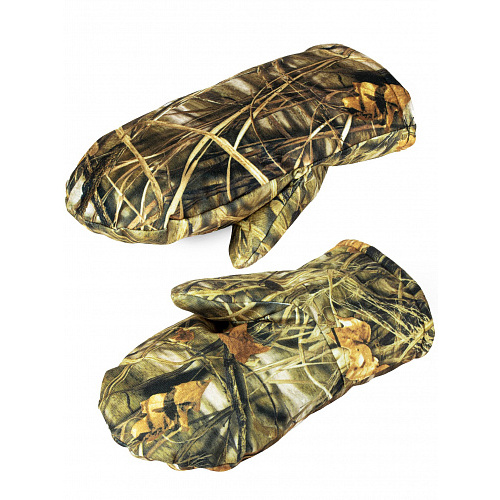 Варежки камуф. мех. мембр. алова лес