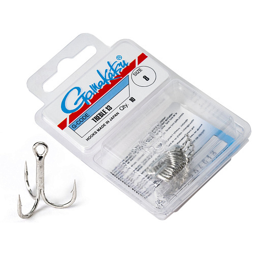 Крючки-тройники Gamakatsu 13N TREBLE HOOKS NICKEL разм. 08 10шт.