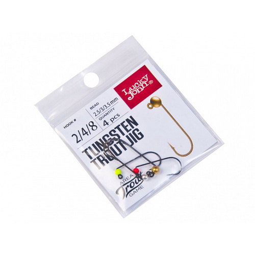 Джиг-головки LJ Area Trout Game комплект вольф. 03.0мм кр.004/002 4шт.( кр. 002/Gold(0,35mm), кр.002/Silver(0,30mm), кр. 004/Yellow(0,25mm),  кр.004/Red(0,25мм)