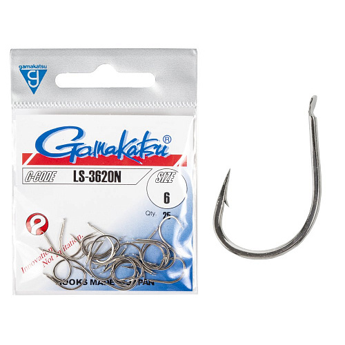 Крючки Gamakatsu LS-3620N HOOKS NICKEL разм.06 25шт.