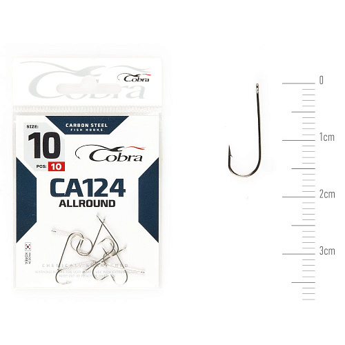 Крючки Cobra Allround ROUND сер. CA124 разм. 010 10шт.