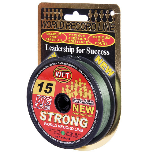 Шнур плетёный WFT KG STRONG Green 150/012