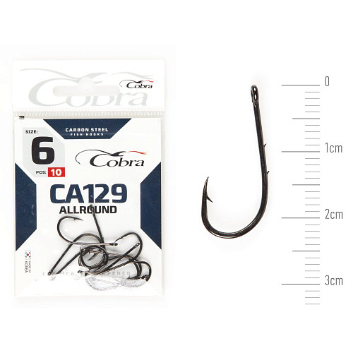 Крючки Cobra Allround BAITHOLDER сер. CA129 разм. 006 10шт.
