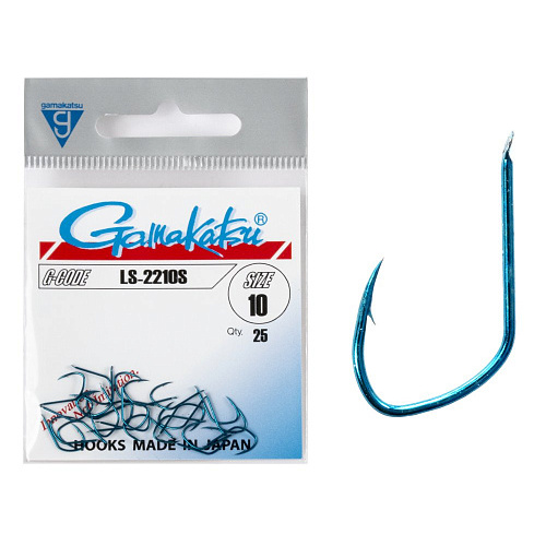 Крючки Gamakatsu LS-2210S HOOKS BLUE разм. 10 25шт.