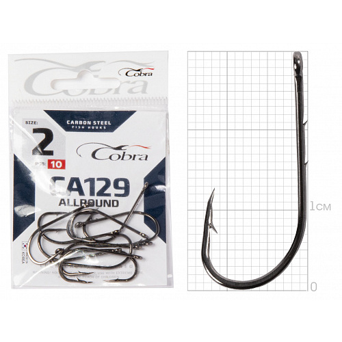 Крючки Cobra Allround BAITHOLDER сер. CA129 разм. 002 10шт.