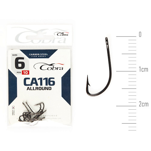 Крючки Cobra Allround CRYSTAL сер. CA116 разм. 006 10шт.
