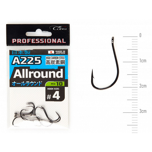 Крючки Cobra Pro AIIROUND сер.A225 разм.004 10шт.