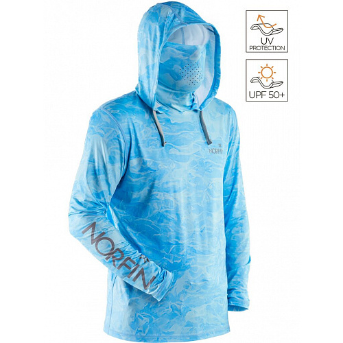 Джемпер Norfin SUN PRO WAVES HOODIE BLUE р.L