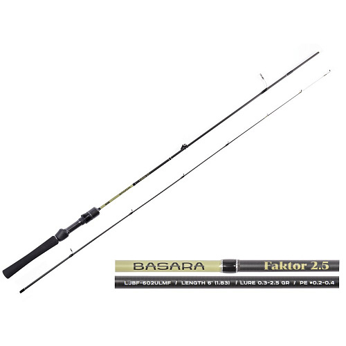 Удилище спин. Lucky John Basara FAKTOR 2.5 6'/1.83