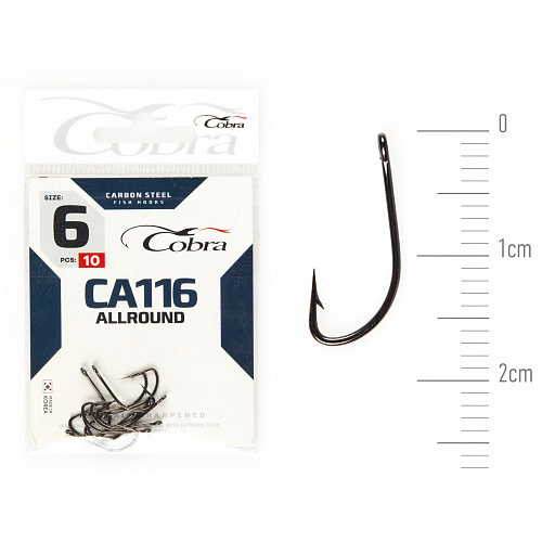 Крючки Cobra Allround CRYSTAL сер. CA116 разм. 006 10шт.