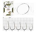 Крючки с поводком Cobra CARP 70cm, 0,20mm, разм.4, 10шт.