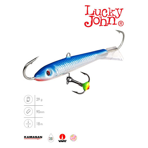 Балансир Lucky John CLASSIC 9 с тр. 85мм/15H блистер