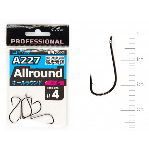 Крючки Cobra Pro AIIROUND сер.A227 разм.004 6шт.