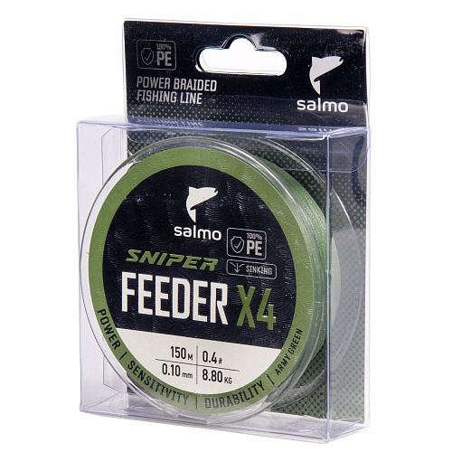 Шнур плетёный Salmo Sniper х4 FEEDER BRAID Army Green 150/010