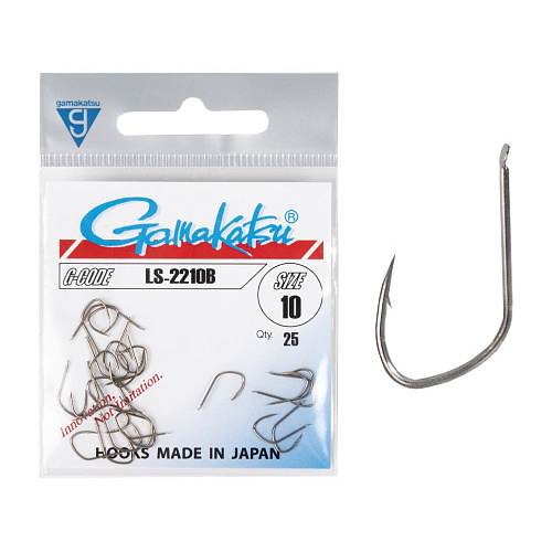 Крючки Gamakatsu LS-2210B HOOKS BRONZE разм. 10 25шт.