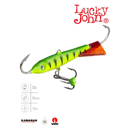 Балансир Lucky John CLASSIC 7 с тр. 70мм/36RT блистер