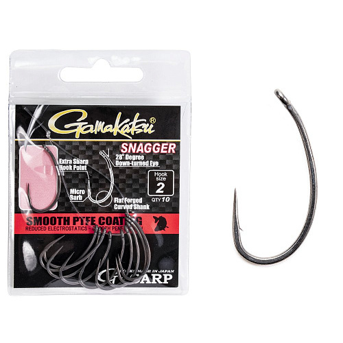 Крючки Gamakatsu G-Carp SNAGGER HOOKS разм. 02 10шт.