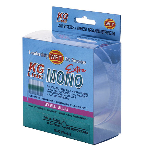 Леска моно. WFT KG MONO EXTRA Steel Blue 300/033