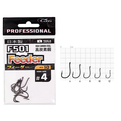 Крючки Cobra Pro FEEDER сер.F501 разм.004 10шт.