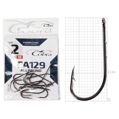 Крючки Cobra Allround BAITHOLDER сер. CA129 разм. 002 10шт.