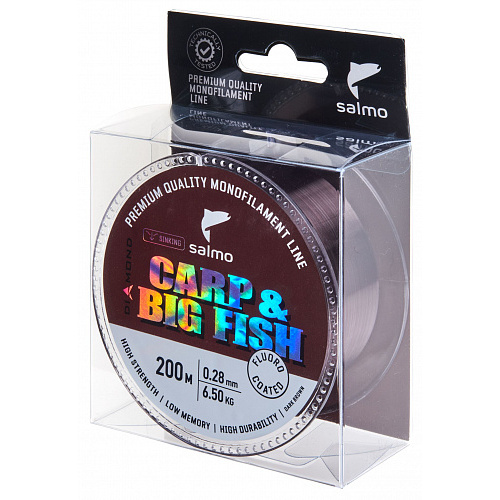 Леска монофильная Salmo Diamond CARP & BIG FISH FLUORO COATED Dark Brown 200/028