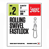 Вертлюги c застеж. LJ Pro Series ROLLING SWIVEL FASTLOCK 010 10шт.