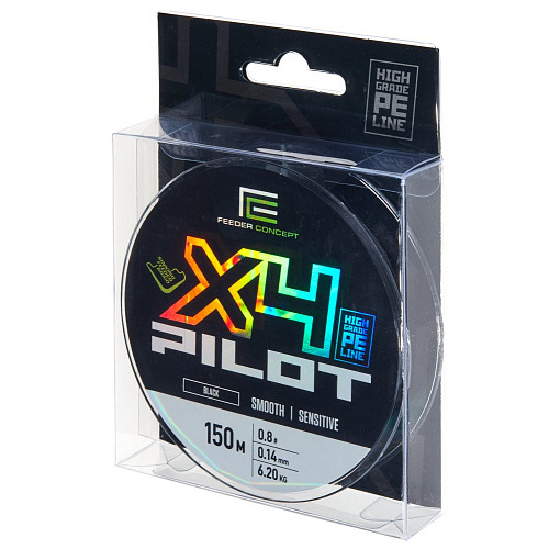 Шнур плетёный Feeder Concept Pilot x4 BRAID Black 150/014