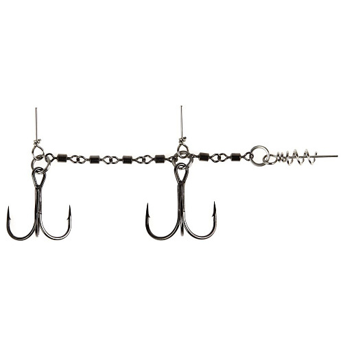 Оснастка стал. Lucky John STINGER POWER CHAIN 3,5 и 7,0см, оснащ. тройниками разм.03/0 и 02/0 1шт.