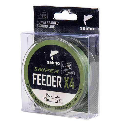 Шнур плетёный Salmo Sniper х4 FEEDER BRAID Army Green 150/010