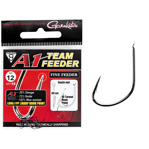 Крючки Gamakatsu A1 Team Feeder HOOKS FINE FEEDER разм. 12 15шт.