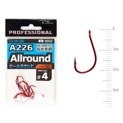 Крючки Cobra Pro ALLROUND сер.A226 разм.004 10шт.