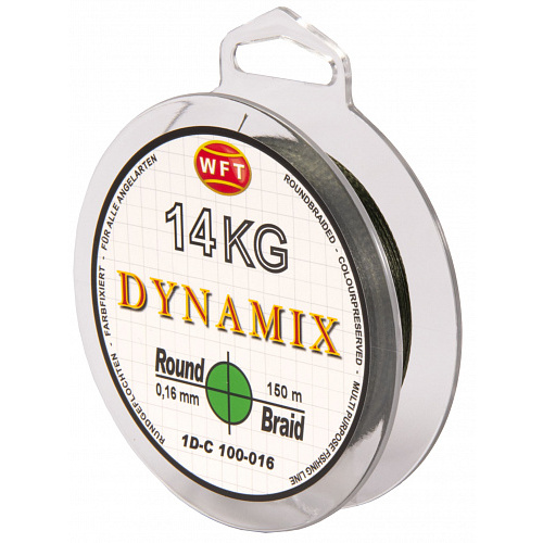 Леска плетёная WFT KG ROUND DYNAMIX Green 150/016
