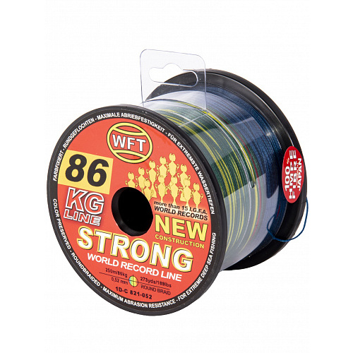 Леска плетёная WFT KG STRONG Multicolor 250/052