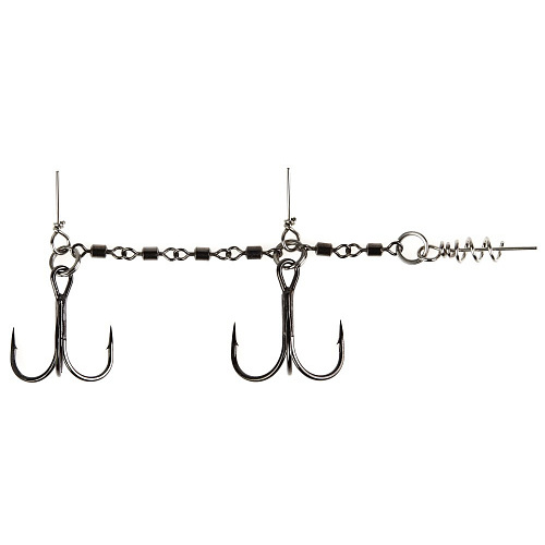 Оснастка стал. Lucky John STINGER POWER CHAIN 3,5 и 7,0см, оснащ. тройниками разм.03/0 и 02/0 1шт.