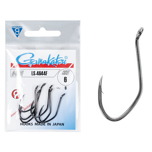 Крючки Gamakatsu LS-4644F HOOKS BLACK разм. 06 6шт.