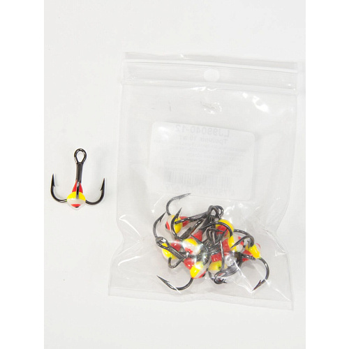 Крючок-тройник для приманок Lucky John с каплей цвет. разм.006/12