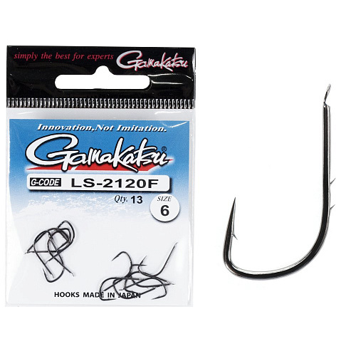 Крючки Gamakatsu LS-2120F NEW LABEL HOOKS BLACK разм. 06 13шт.