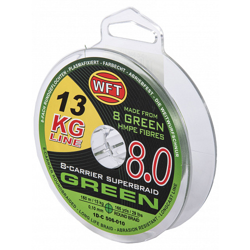 Леска плетёная WFT KG x8 Green 150/010