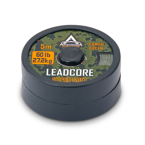 Ледкор Anaconda SUPER SOFT Camou Green 60lb 5м