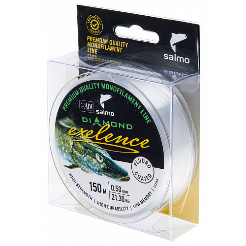 Леска монофильная Salmo Diamond EXELENCE FLUORO COATED Clear 150/050